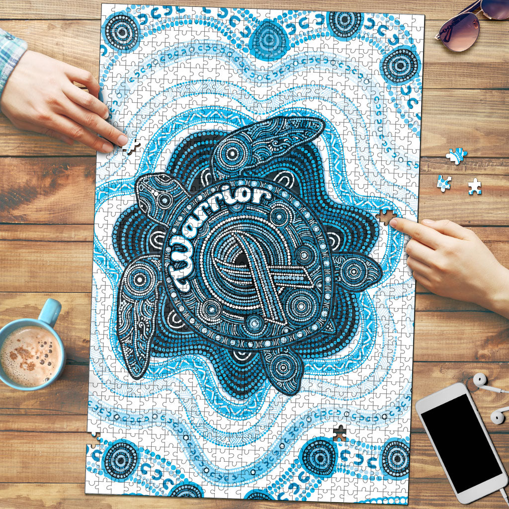 Prostate Cancer Support Puzzle Warrior Ribbon Turtle Dot Art Pattern