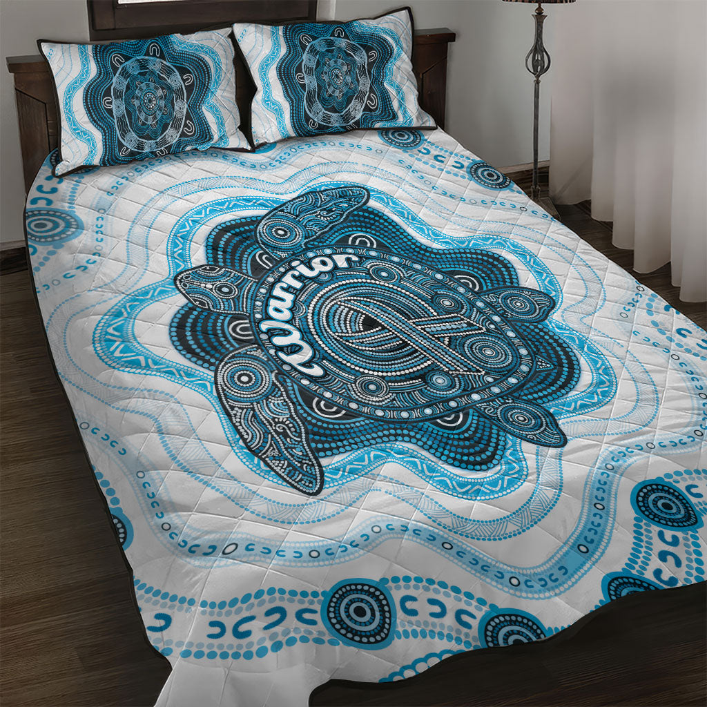 Prostate Cancer Support Quilt Bed Set Warrior Ribbon Turtle Dot Art Pattern