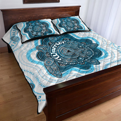 Prostate Cancer Support Quilt Bed Set Warrior Ribbon Turtle Dot Art Pattern