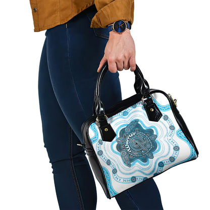 Prostate Cancer Support Shoulder Handbag Warrior Ribbon Turtle Dot Art Pattern