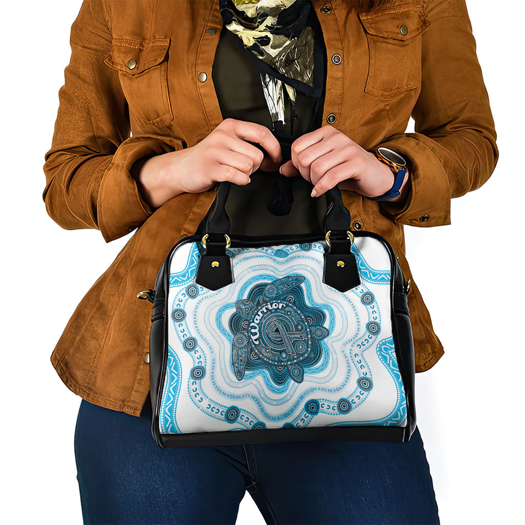 Prostate Cancer Support Shoulder Handbag Warrior Ribbon Turtle Dot Art Pattern