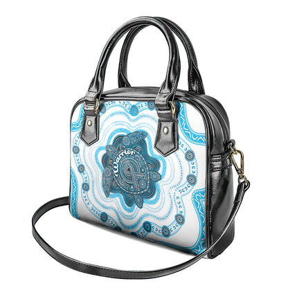 Prostate Cancer Support Shoulder Handbag Warrior Ribbon Turtle Dot Art Pattern