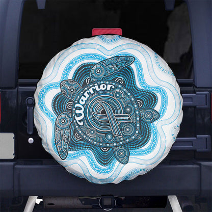 Prostate Cancer Support Spare Tire Cover Warrior Ribbon Turtle Dot Art Pattern