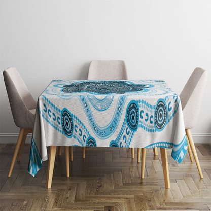 Prostate Cancer Support Tablecloth Warrior Ribbon Turtle Dot Art Pattern