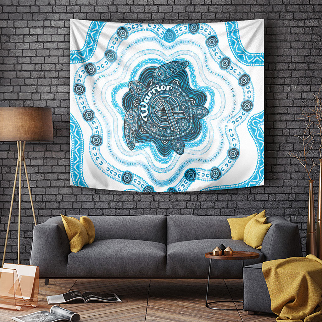 Prostate Cancer Support Tapestry Warrior Ribbon Turtle Dot Art Pattern