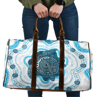 Prostate Cancer Support Travel Bag Warrior Ribbon Turtle Dot Art Pattern