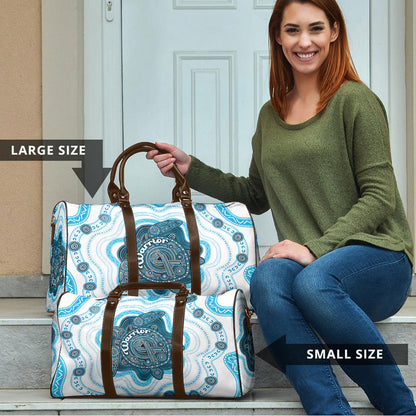 Prostate Cancer Support Travel Bag Warrior Ribbon Turtle Dot Art Pattern