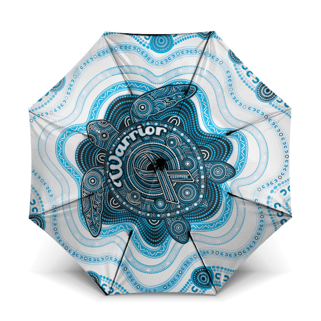 Prostate Cancer Support Umbrella Warrior Ribbon Turtle Dot Art Pattern