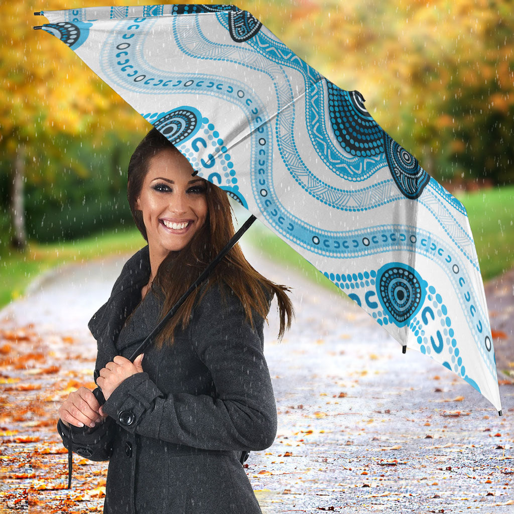 Prostate Cancer Support Umbrella Warrior Ribbon Turtle Dot Art Pattern