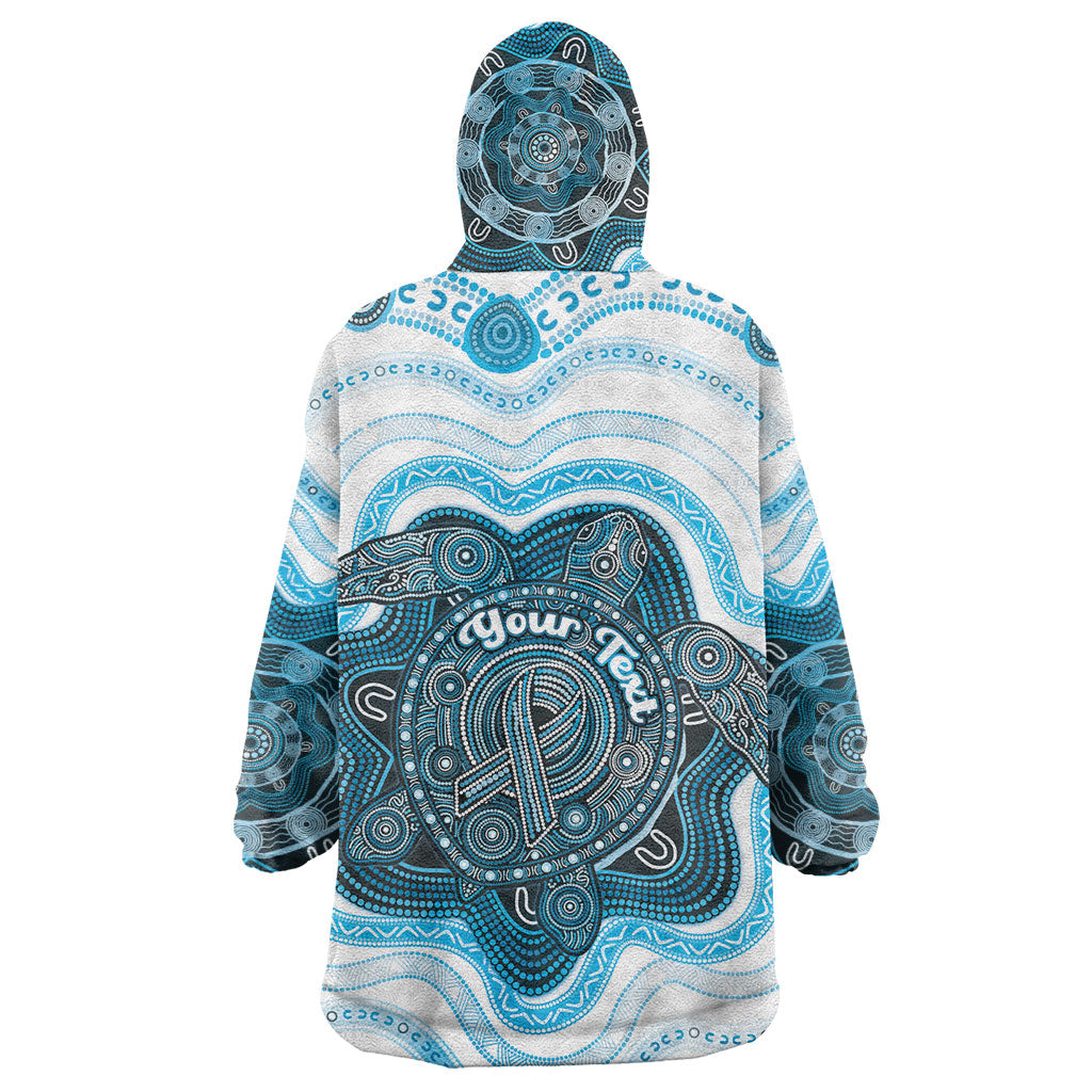Personalised Prostate Cancer Support Wearable Blanket Hoodie Warrior Ribbon Turtle Dot Art Pattern