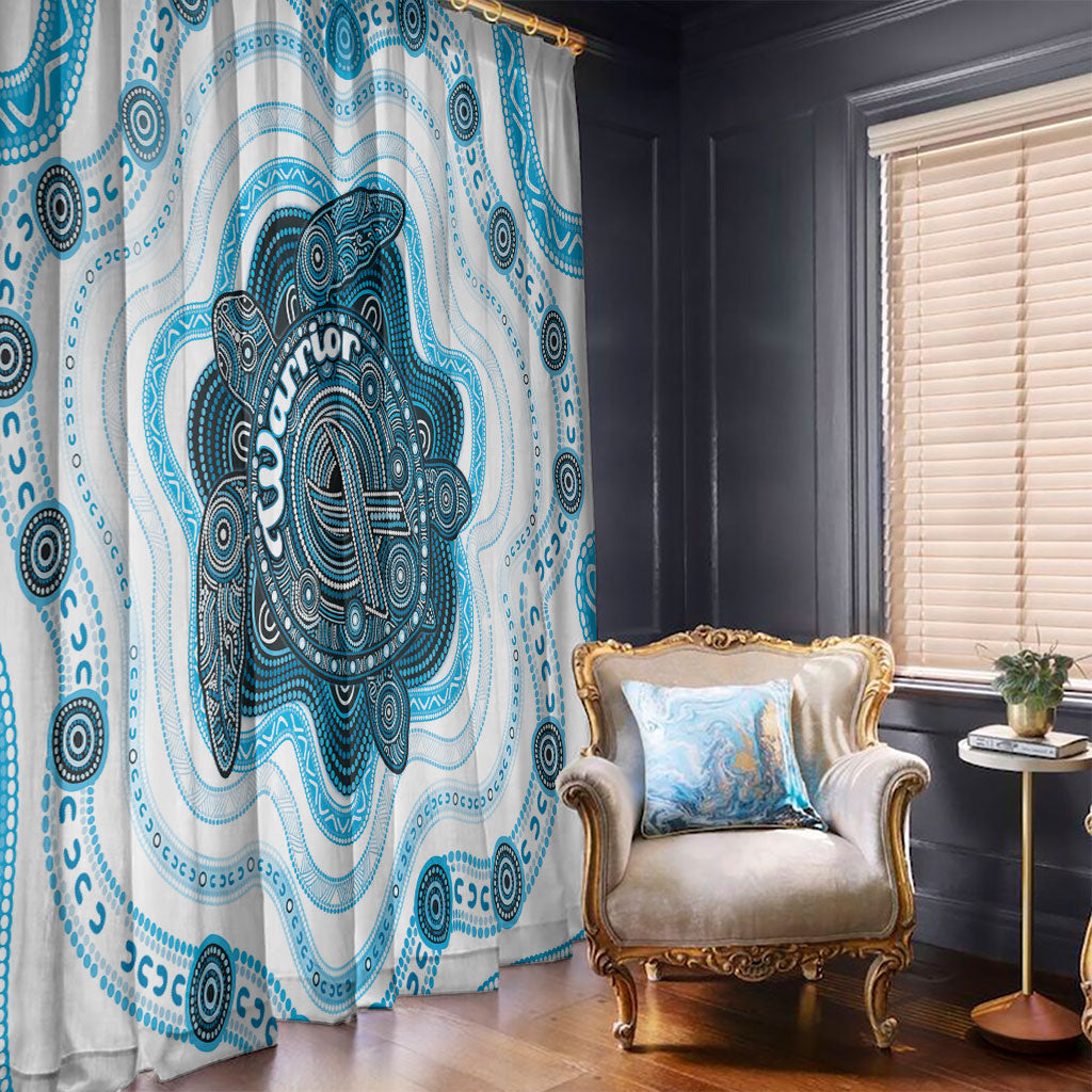 Prostate Cancer Support Window Curtain Warrior Ribbon Turtle Dot Art Pattern