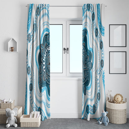 Prostate Cancer Support Window Curtain Warrior Ribbon Turtle Dot Art Pattern