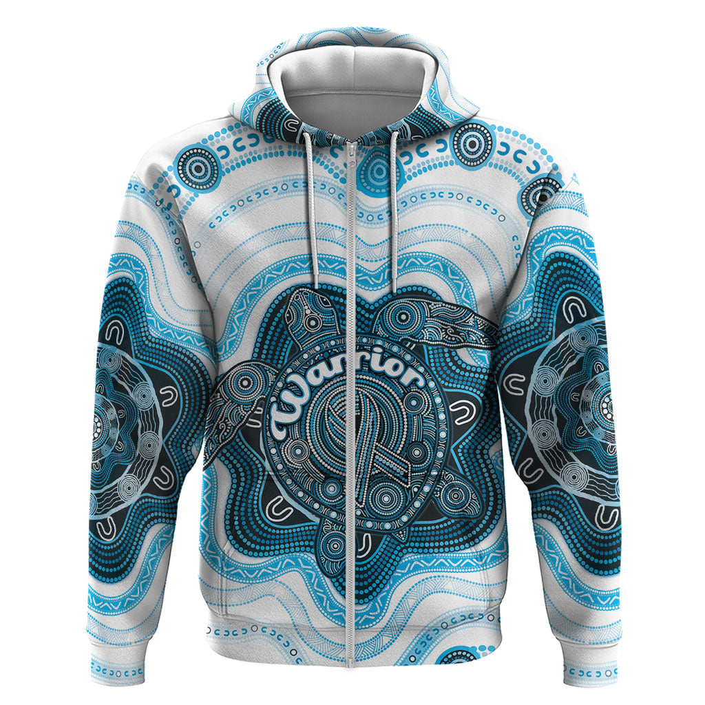 Personalised Prostate Cancer Support Zip Hoodie Warrior Ribbon Turtle Dot Art Pattern