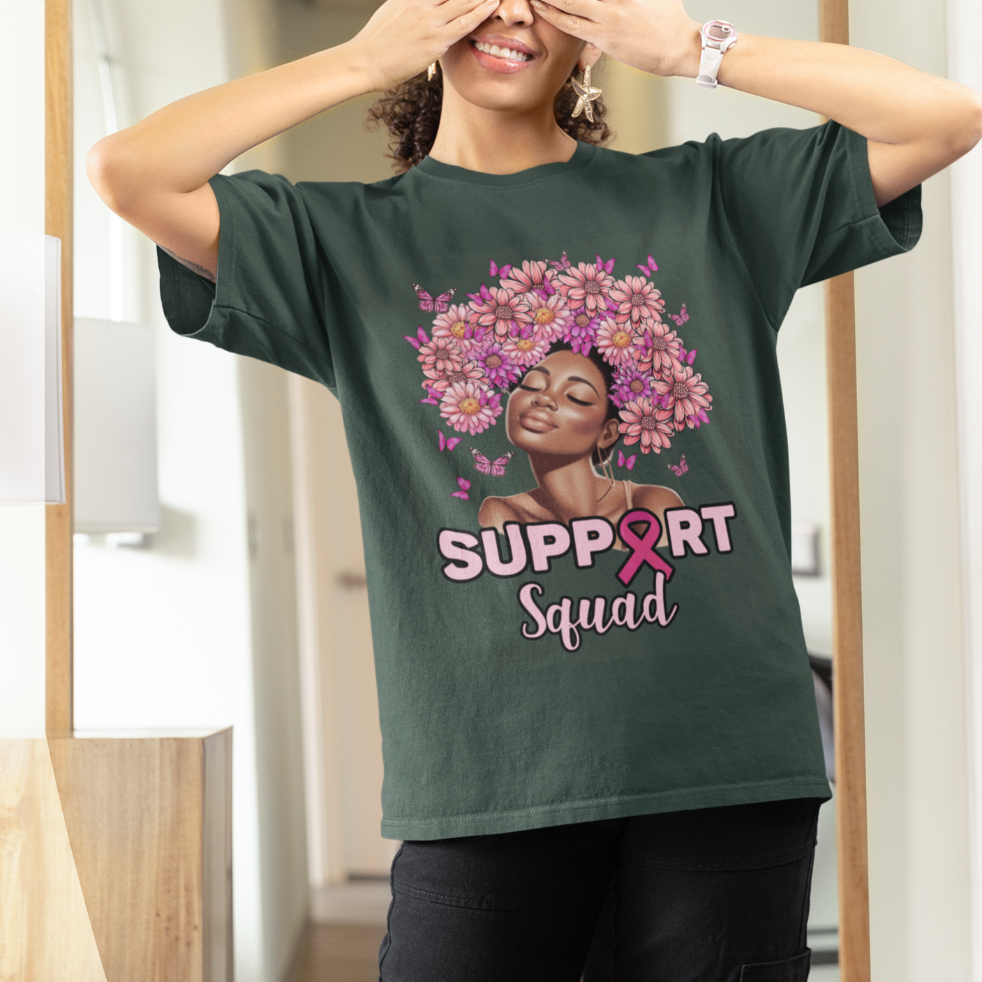 breast-cancer-awareness-t-shirt-support-squad-black-afro-women-pink-ribbon-sunflower
