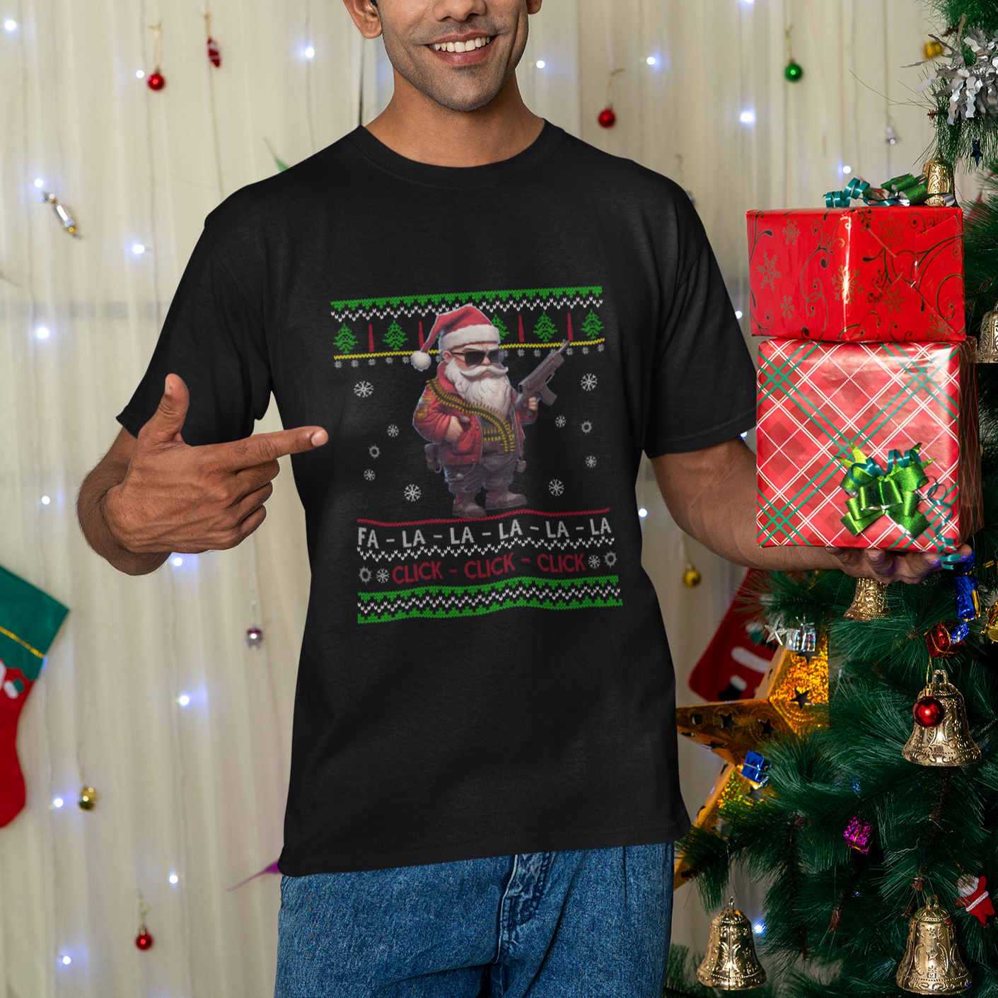christmas-t-shirt-santa-claus-gun-click-click-sing-fa-la-la-la