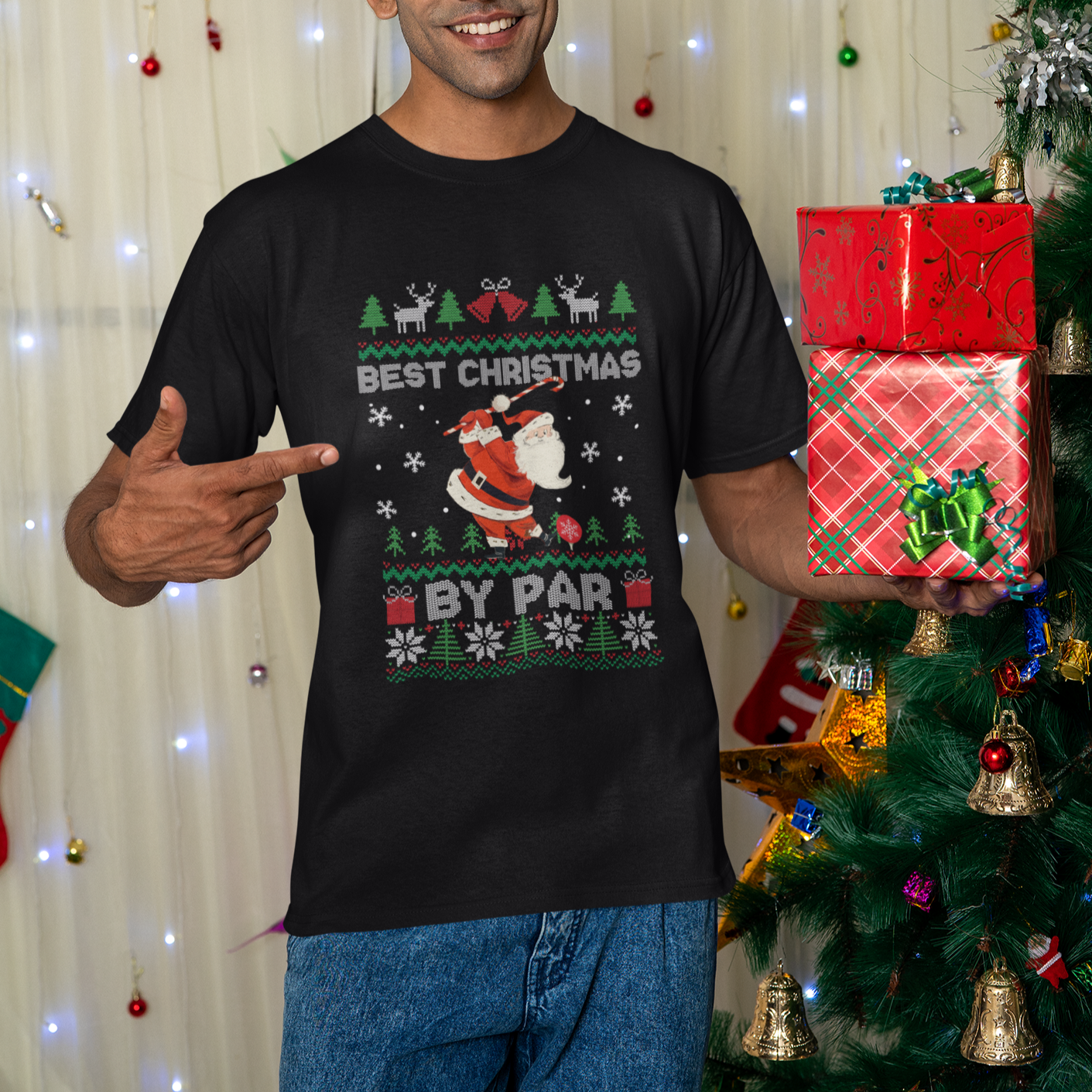 best-christmas-by-par-santa-claus-golfer-xmas-golf-t-shirt
