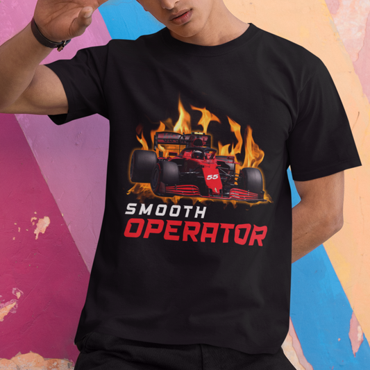 carlos-sainz-55-t-shirt-smooth-operator-spanish-racing-driver-f1-racing-2023-singapore-gp