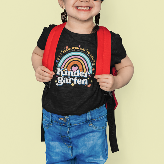 kindergarten-teacher-t-shirt-its-a-beautiful-day-to-teach-kindergarten-rainbow-teachers-t-shirt-inspirational-teacher-shirt-kindergarten-teacher-shirt-teacher-life