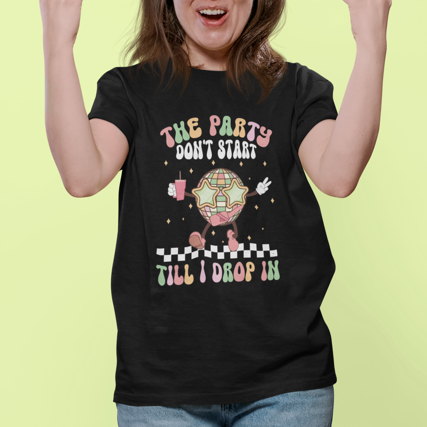 the-party-dont-start-till-i-drop-in-boujee-disco-ball-retro-groovy-t-shirt
