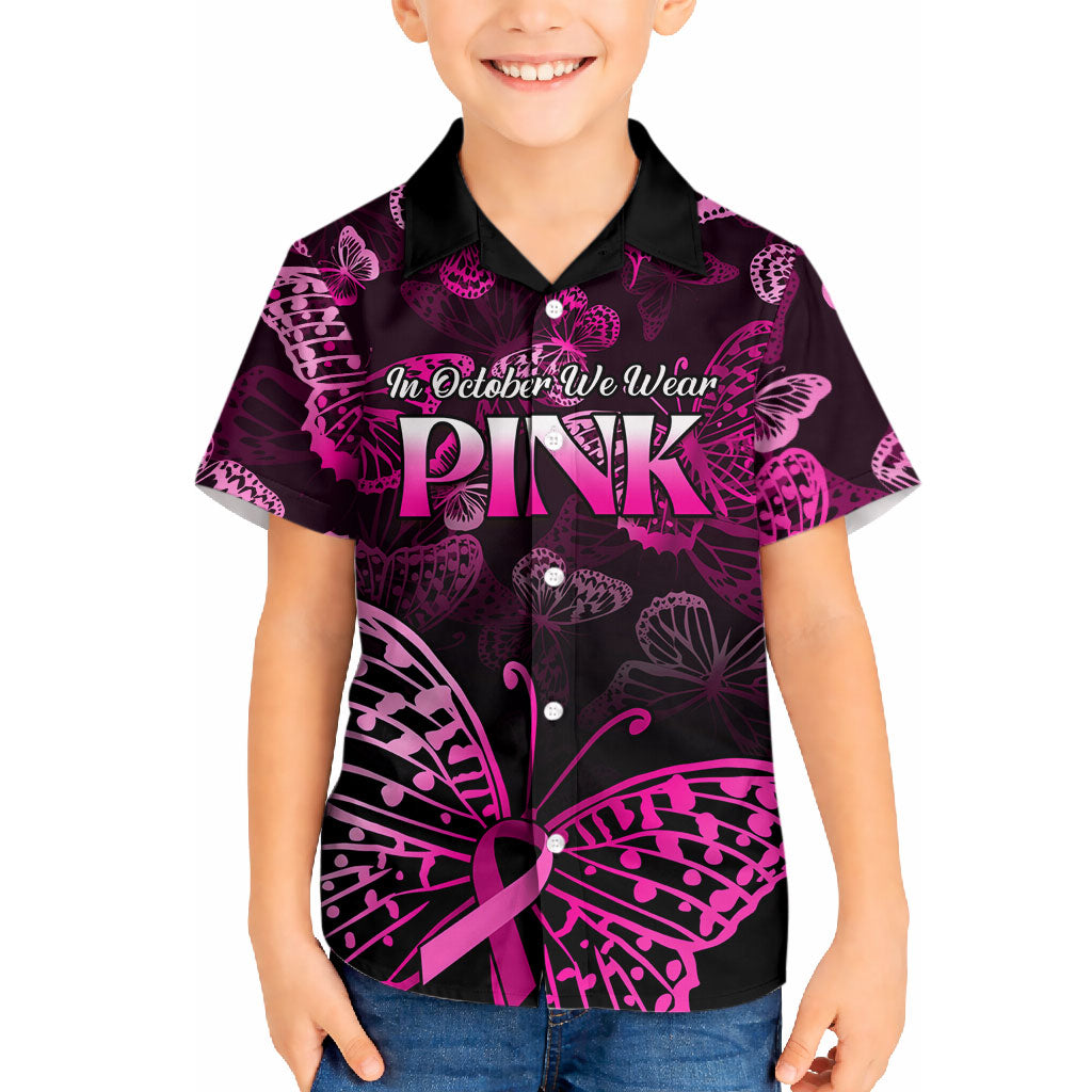Personalised In October We Wear Pink Hawaiian Shirt Breast Cancer Support