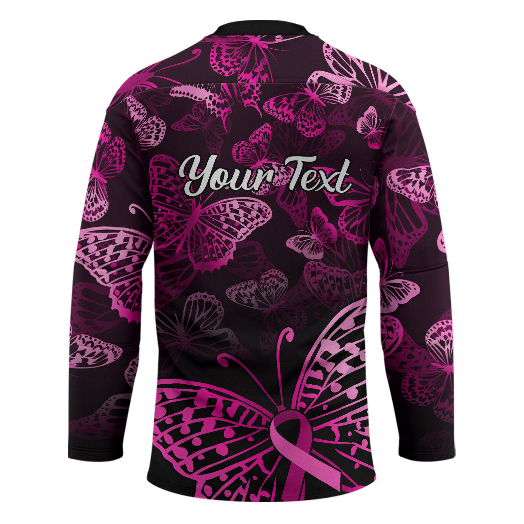 Personalised In October We Wear Pink Hockey Jersey Breast Cancer Support