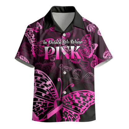 Personalised In October We Wear Pink Kid Hawaiian Shirt Breast Cancer Support