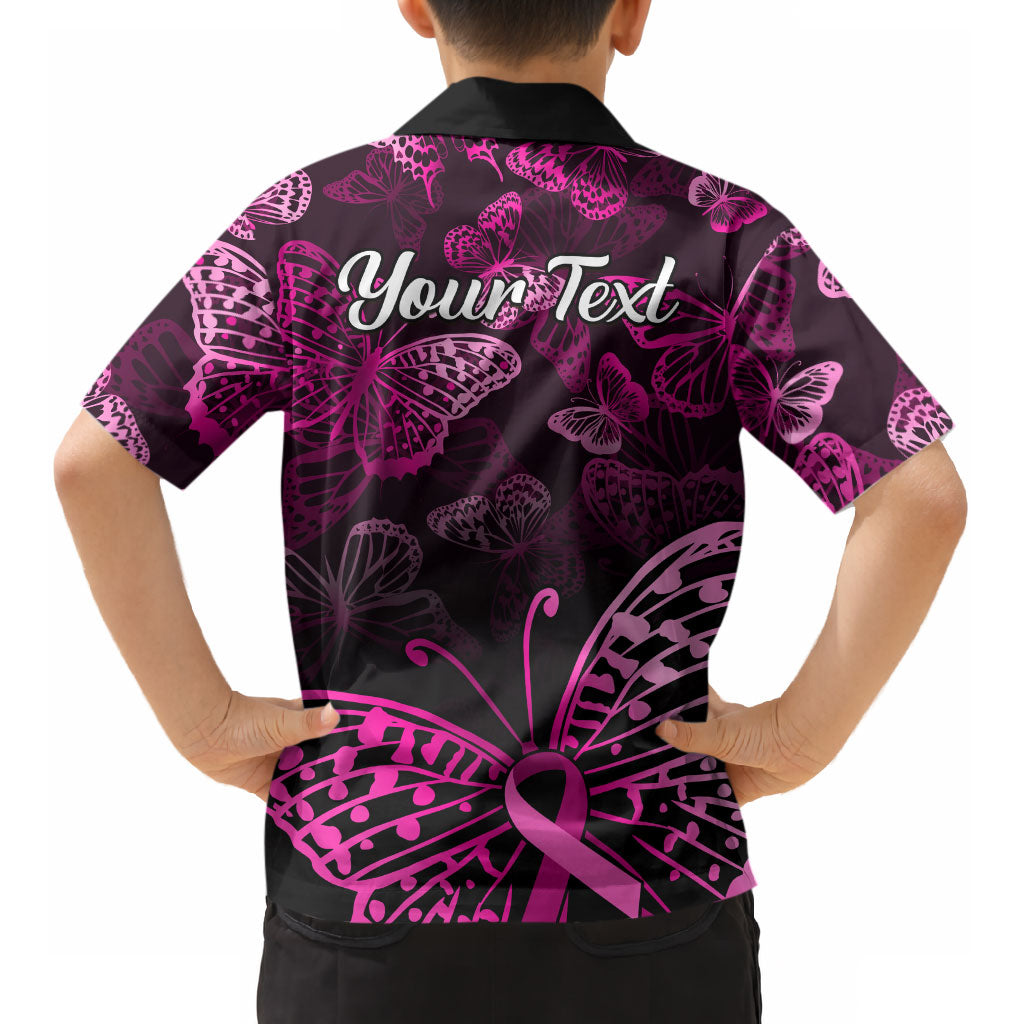 Personalised In October We Wear Pink Kid Hawaiian Shirt Breast Cancer Support