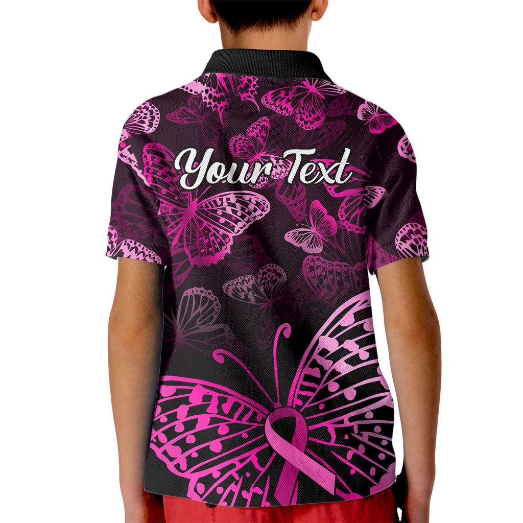 Personalised In October We Wear Pink Kid Polo Shirt Breast Cancer Support
