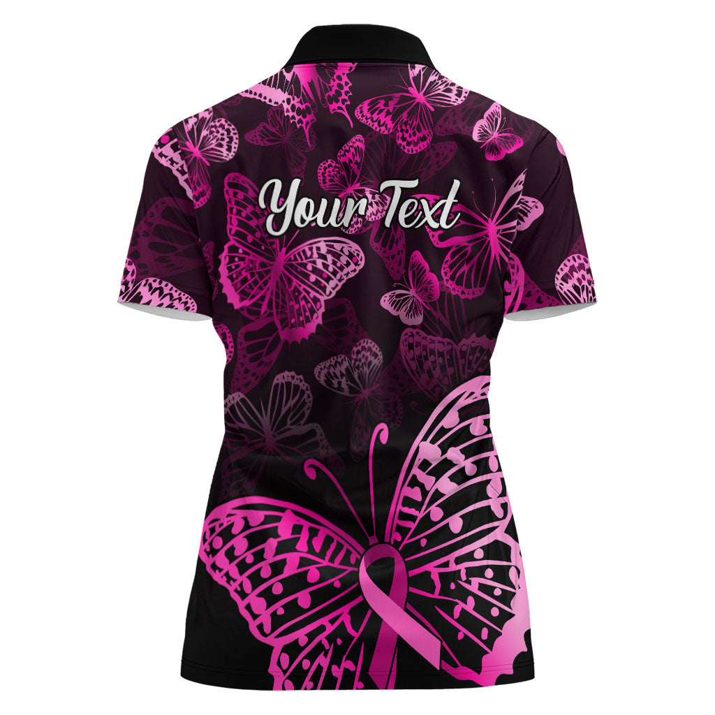 Personalised In October We Wear Pink Women Polo Shirt Breast Cancer Support