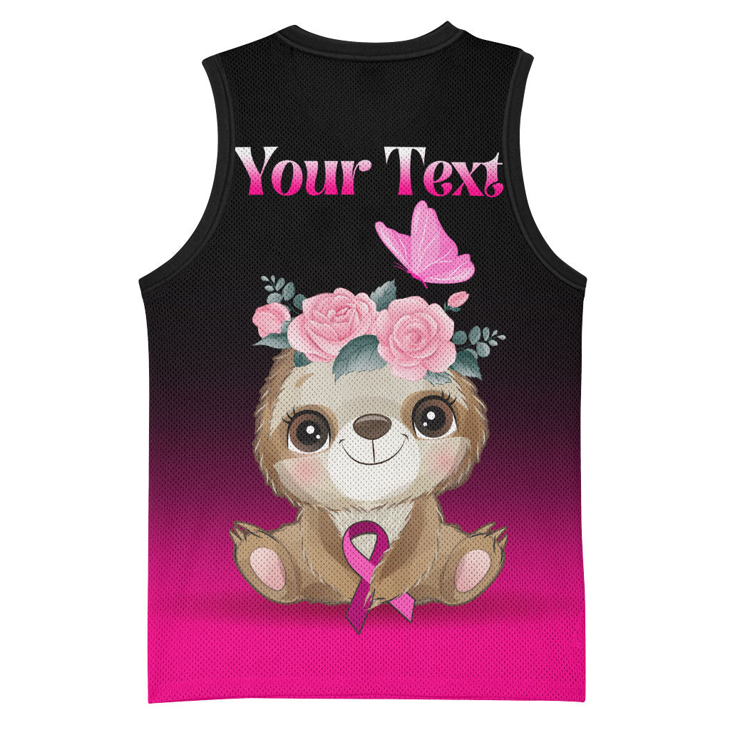 Personalised Hope Love Cure Sloth Basketball Jersey