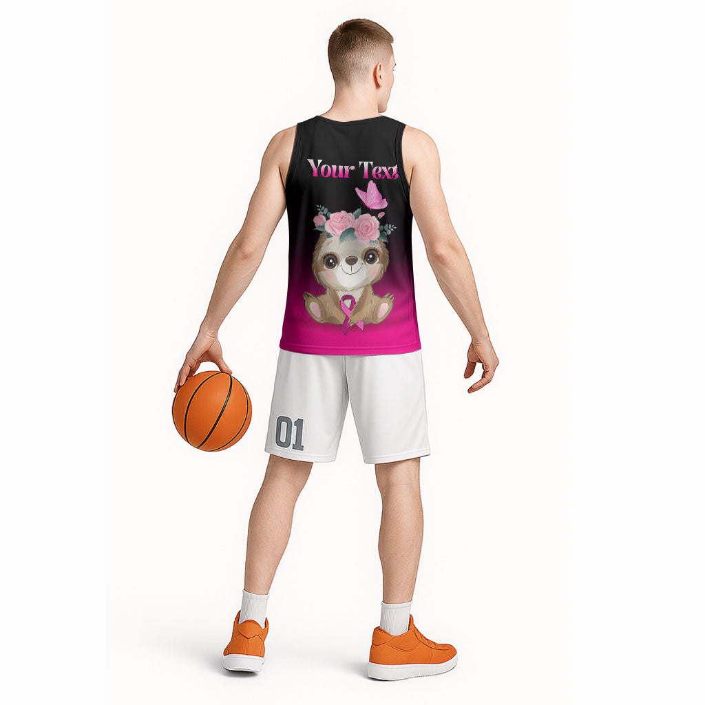 Personalised Hope Love Cure Sloth Basketball Jersey