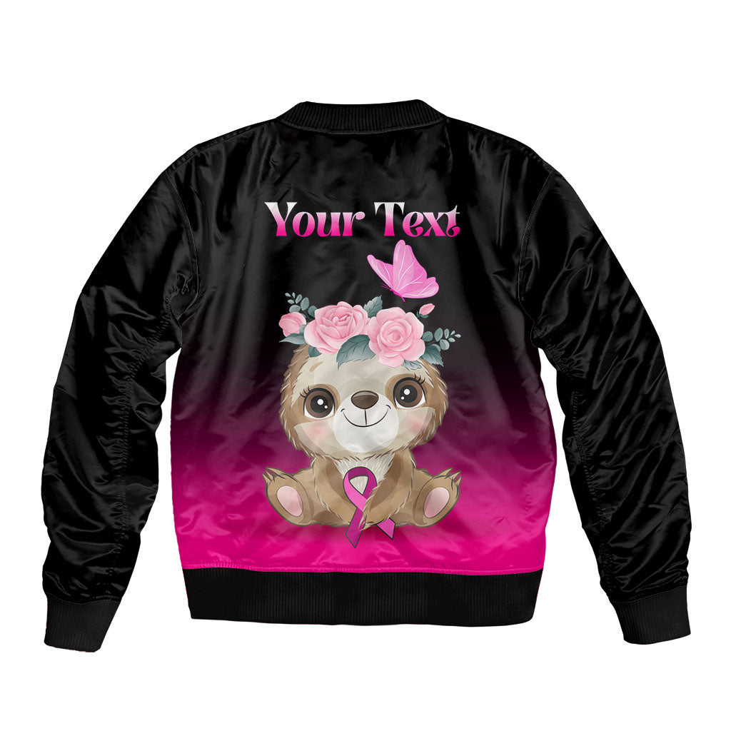 Personalised Hope Love Cure Sloth Bomber Jacket
