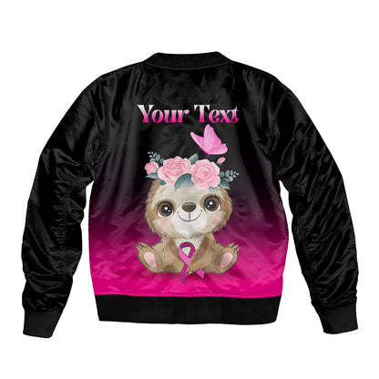 Personalised Hope Love Cure Sloth Bomber Jacket