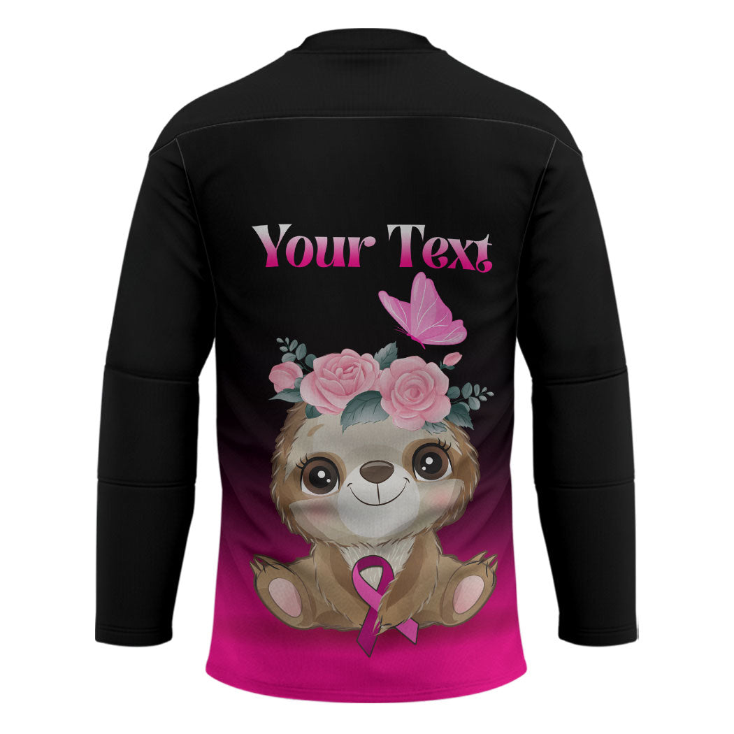 Personalised Hope Love Cure Sloth Hockey Jersey