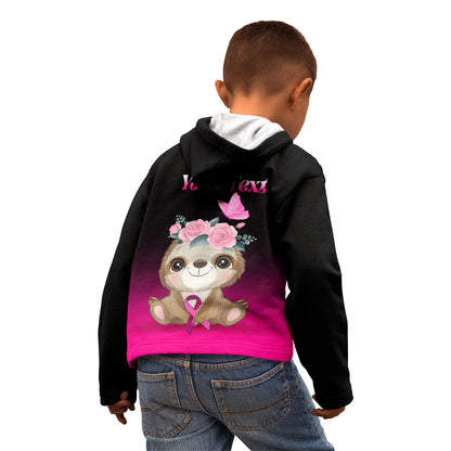 Personalised Hope Love Cure Sloth Kid Hoodie