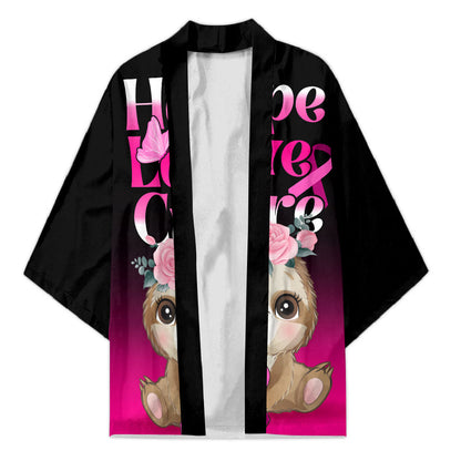 Personalised Hope Love Cure Sloth Kimono