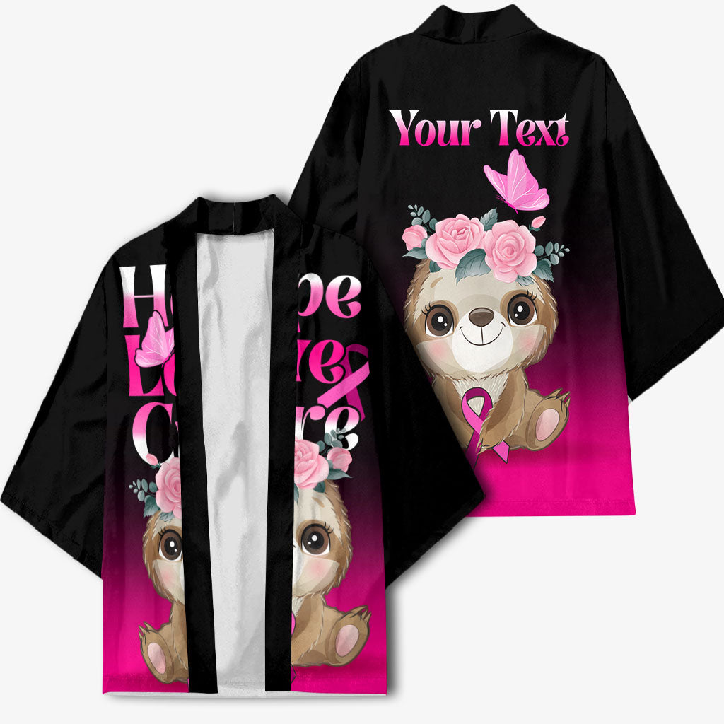 Personalised Hope Love Cure Sloth Kimono