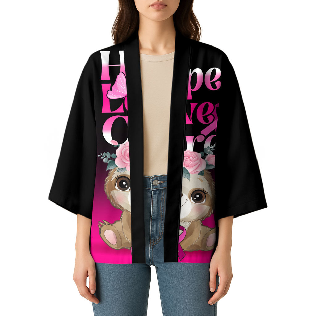Personalised Hope Love Cure Sloth Kimono