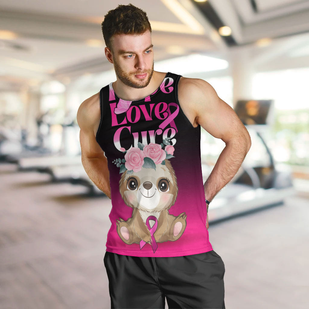 Personalised Hope Love Cure Sloth Men Tank Top