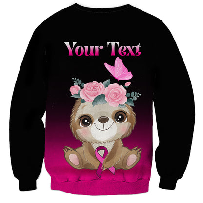 Personalised Hope Love Cure Sloth Sweatshirt
