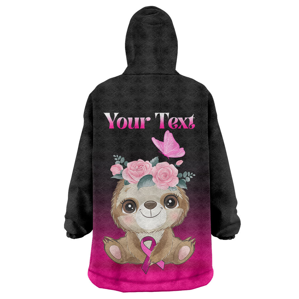 Personalised Hope Love Cure Sloth Wearable Blanket Hoodie