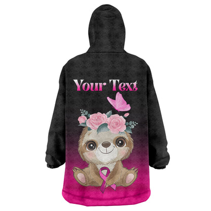 Personalised Hope Love Cure Sloth Wearable Blanket Hoodie
