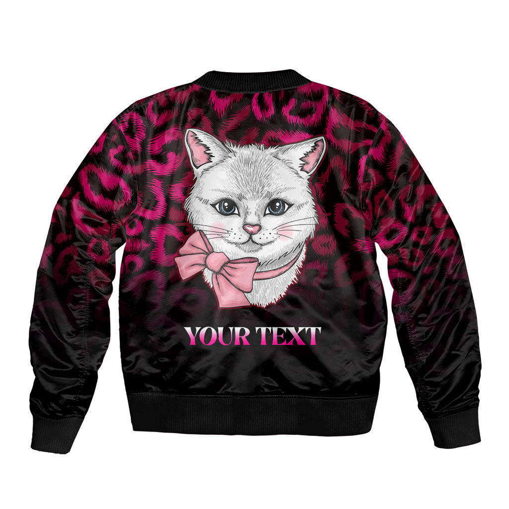 Personalised Love Your Tatas Bomber Jacket Cat Breast Cancer Support