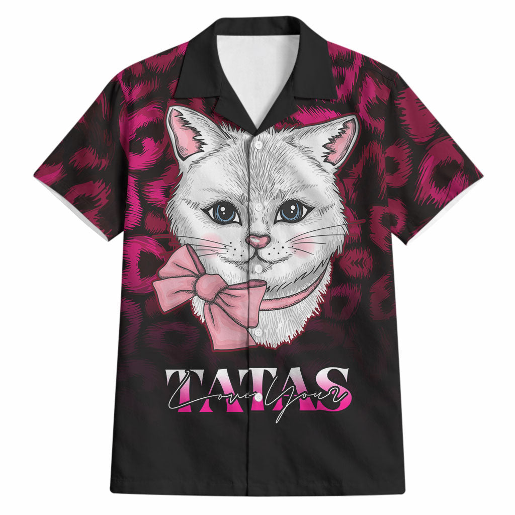 Personalised Love Your Tatas Hawaiian Shirt Cat Breast Cancer Support