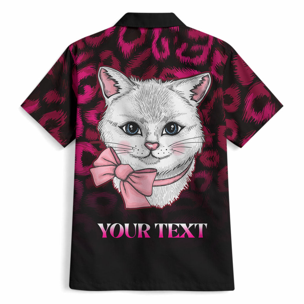 Personalised Love Your Tatas Hawaiian Shirt Cat Breast Cancer Support