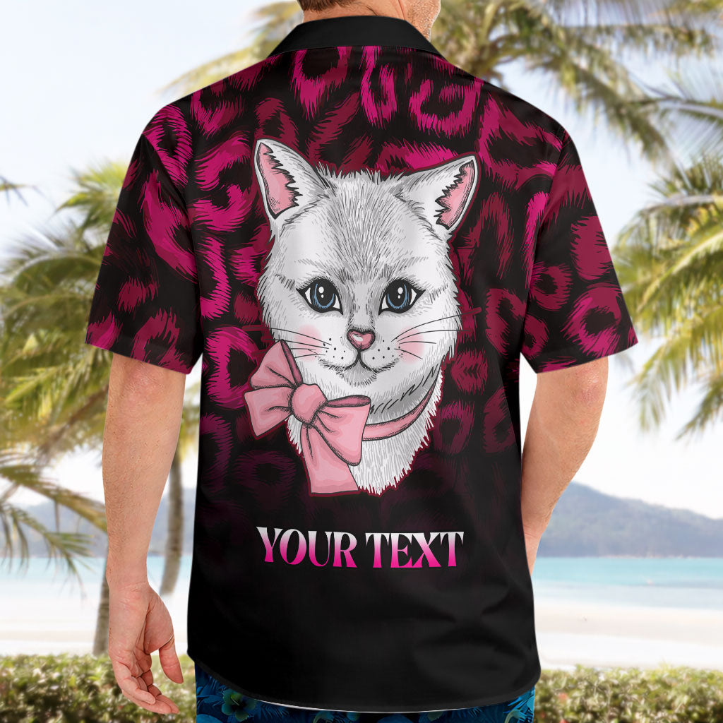 Personalised Love Your Tatas Hawaiian Shirt Cat Breast Cancer Support