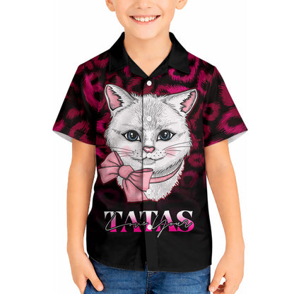 Personalised Love Your Tatas Hawaiian Shirt Cat Breast Cancer Support