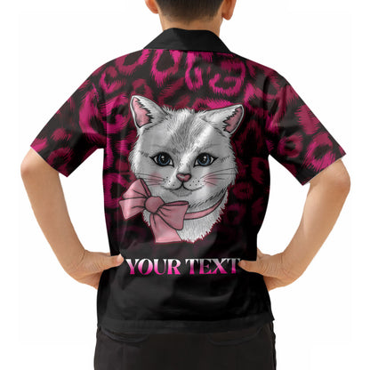 Personalised Love Your Tatas Hawaiian Shirt Cat Breast Cancer Support