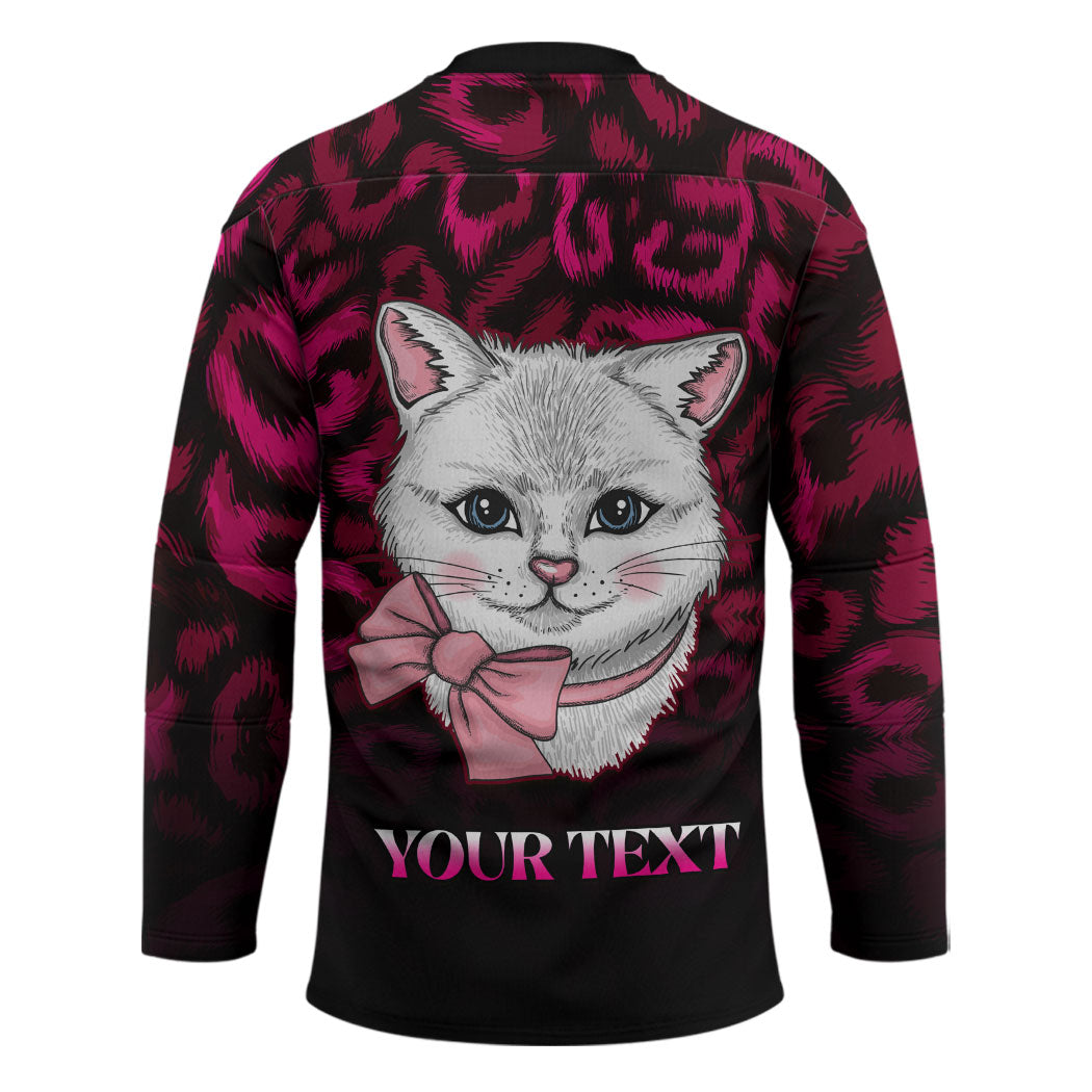 Personalised Love Your Tatas Hockey Jersey Cat Breast Cancer Support