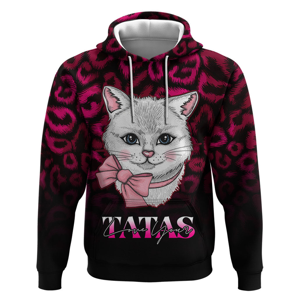 Personalised Love Your Tatas Hoodie Cat Breast Cancer Support